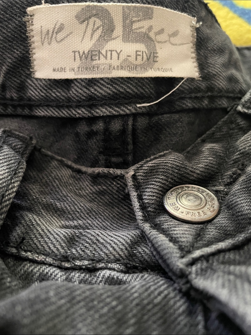 We The Free/Free People “The Lasso” high waist distressed black wash jeans - Picture 5 of 5